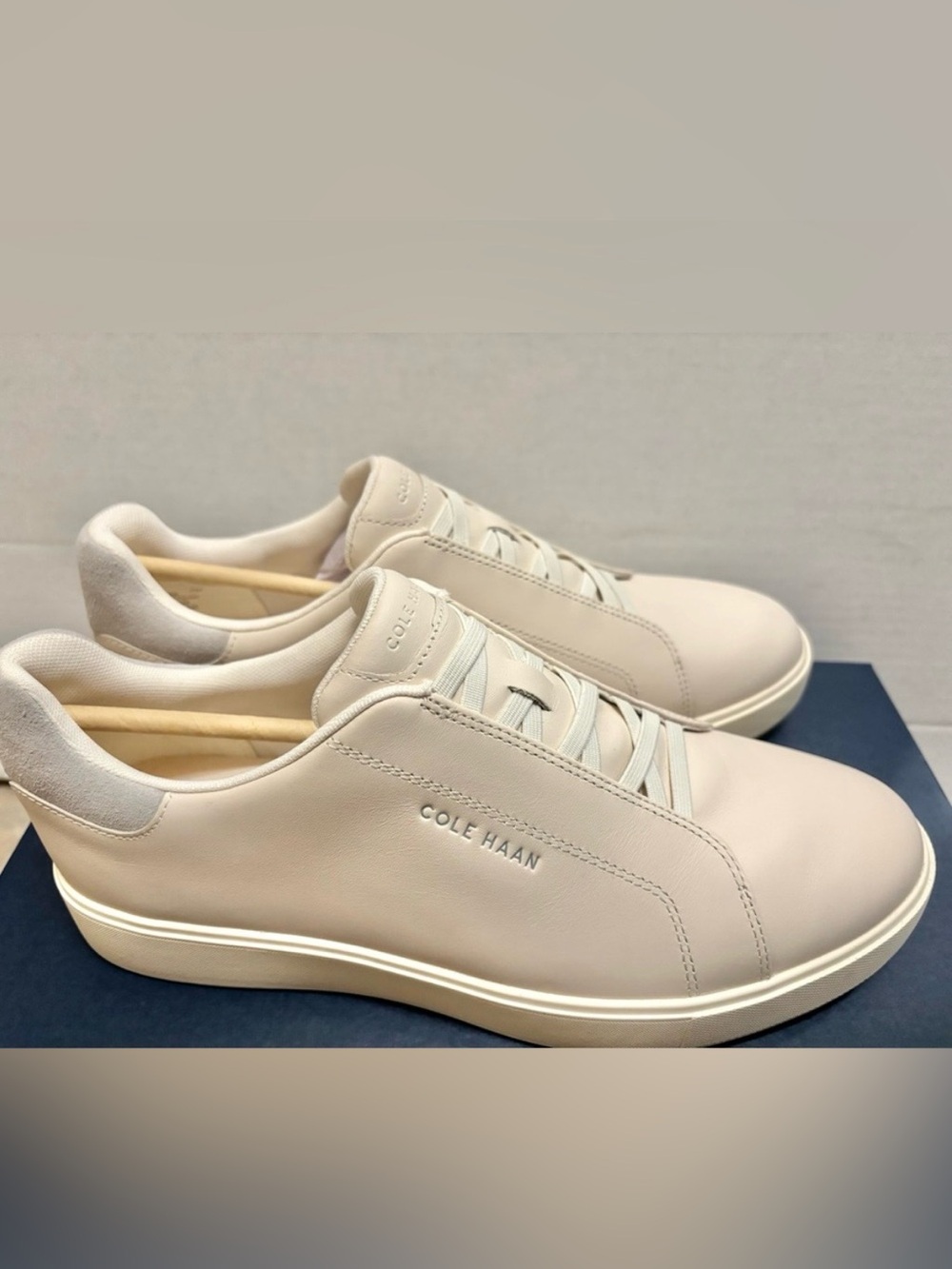 Cole Haan Men's Ivory GrandPro Luxe Slip-on Sneakers Sz 8